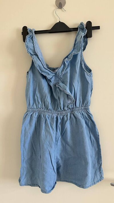 Chambray ruffle strap playsuit, photo 2