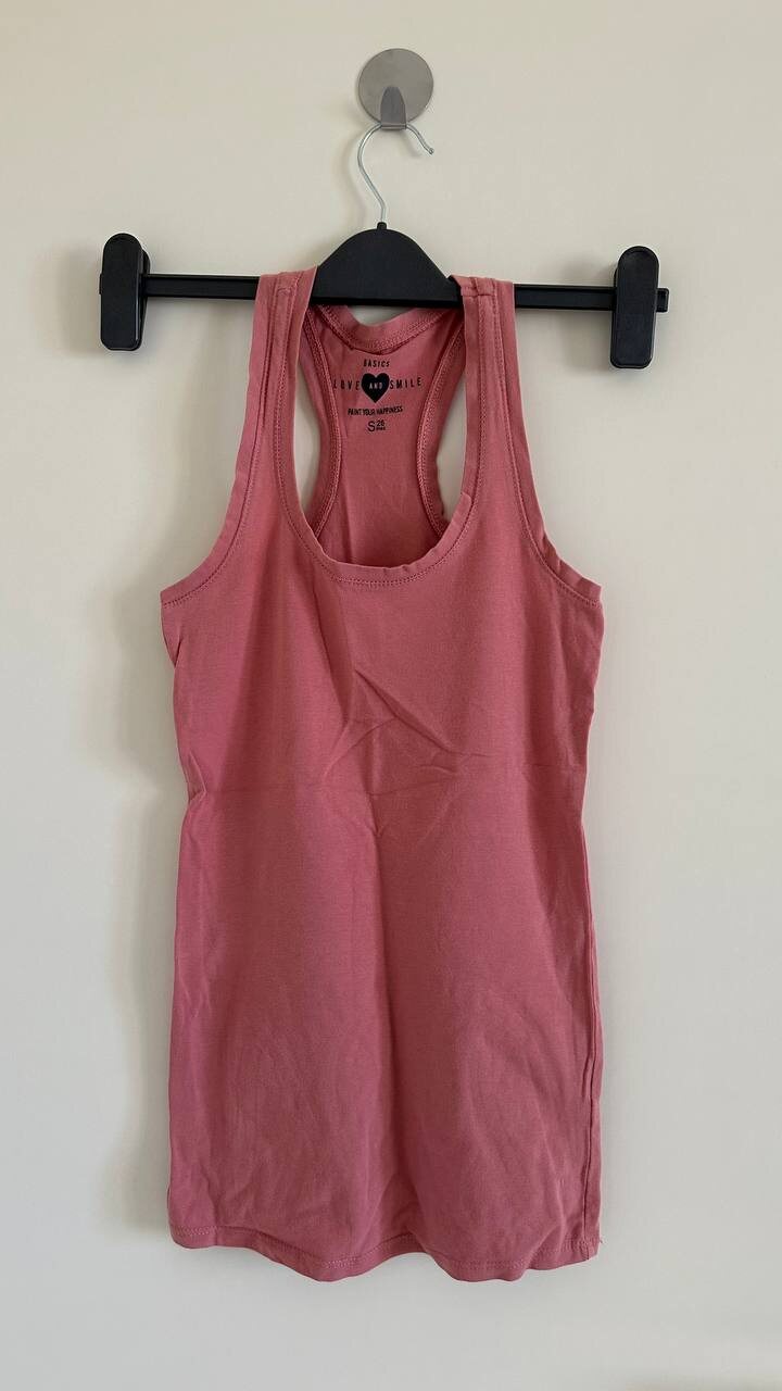 Ribbed racerback mini dress, rose pink, photo 1