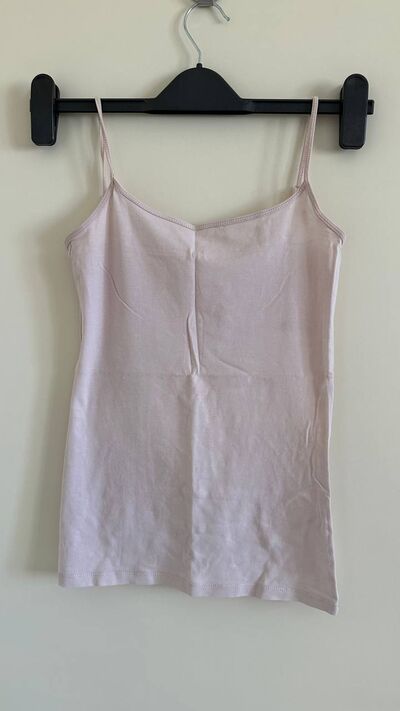Satin cami top, blush pink