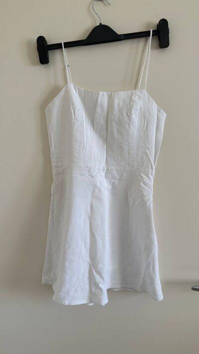 White strappy playsuit